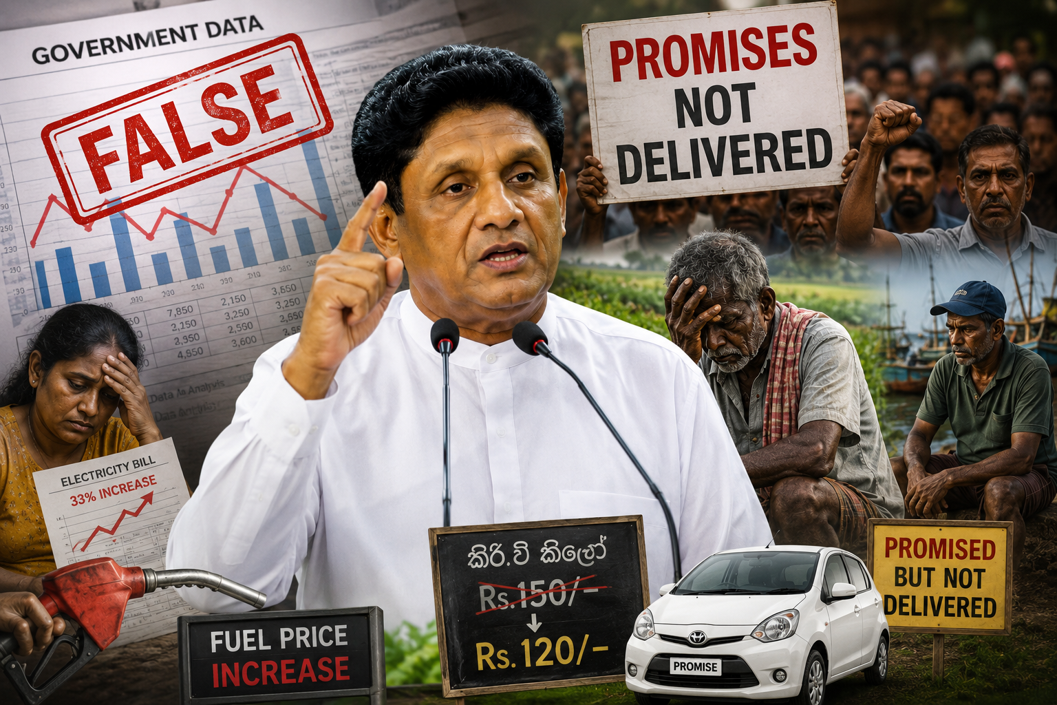 රජය ප්‍රතිපත්ති හදන්නේ බොරු දත්ත මත පදනම්වයි 